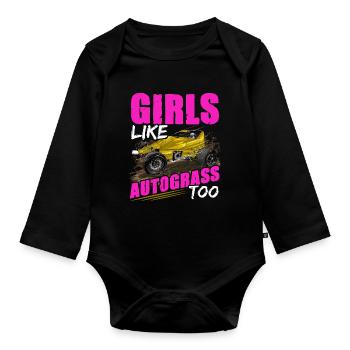 Snake owners - Organic Longsleeve Baby Bodysuit - black - Front