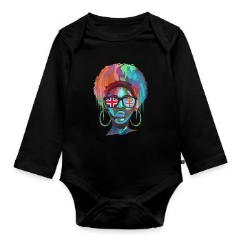 Fidschi - Baby Bio-Langarm-Body - Schwarz - Vorne