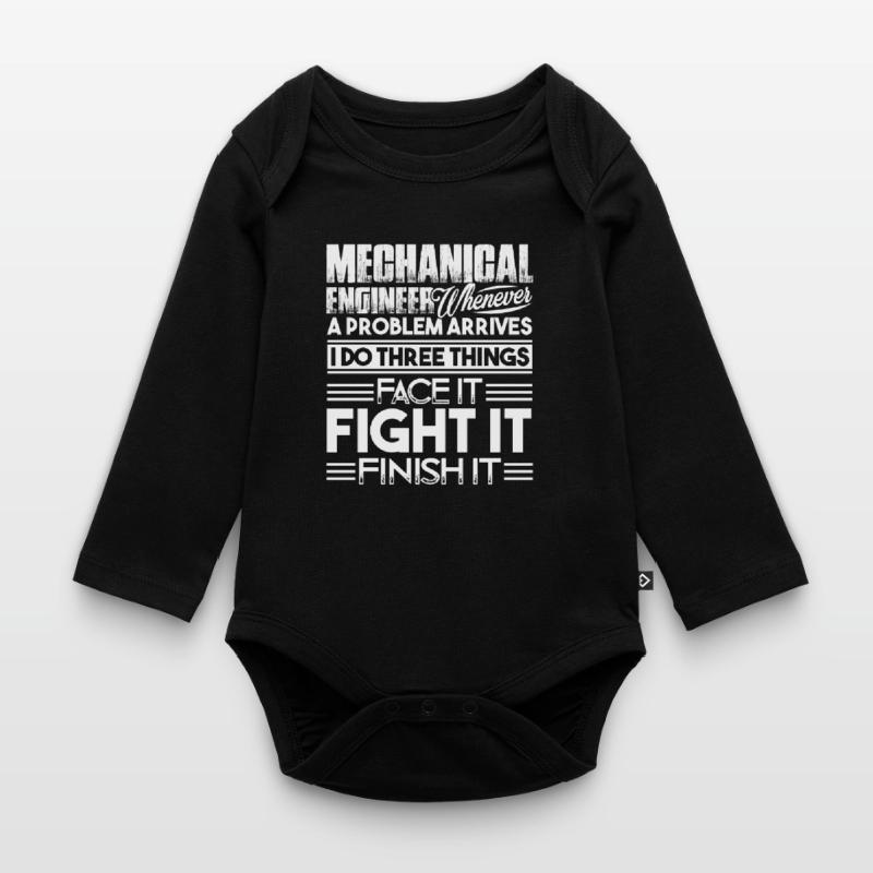 Mechanical Engineer Solves Problem Organic Longsleeve Baby Bodysuit