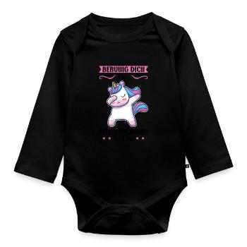 Krankenhaus Pflegefachfrau Pflegerin Geschenk - Baby Bio-Langarm-Body - Schwarz - Vorne