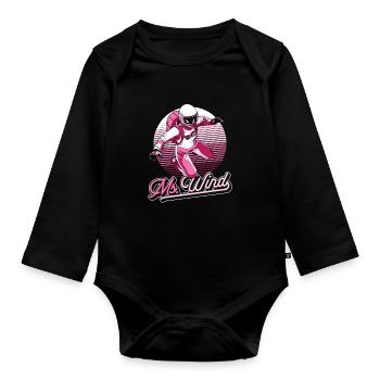 Parachutisme intérieur frais Indoor Fallschirmspringen - Body Bébé bio manches longues - noir - Devant