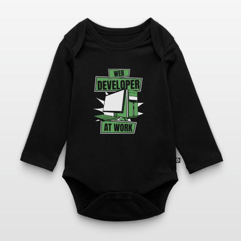 Web Developer Webdeveloper Cool Organic Longsleeve Baby Bodysuit
