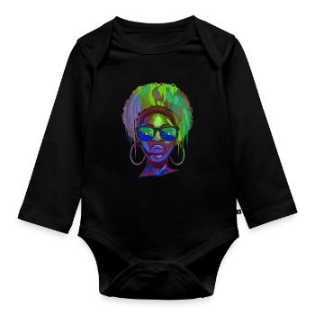 Christmas Island - Organic Longsleeve Baby Bodysuit - black - Front
