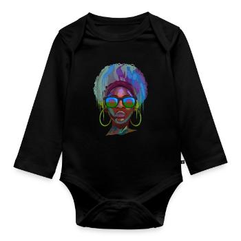 Roma - Organic Longsleeve Baby Bodysuit - black - Front