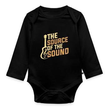 Die Quelle Des Klangs - Baby Bio-Langarm-Body - Schwarz - Vorne