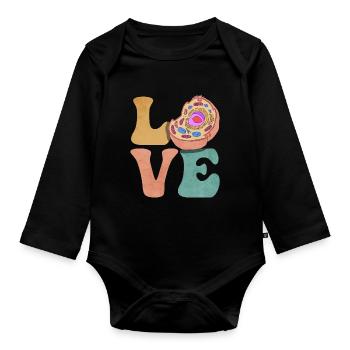 Biology Biologist Cell - Organic Longsleeve Baby Bodysuit - black - Front