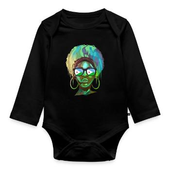 Dschibuti - Baby Bio-Langarm-Body - Schwarz - Vorne