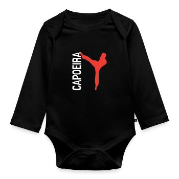 Capoeira - Organic Longsleeve Baby Bodysuit - black - Front