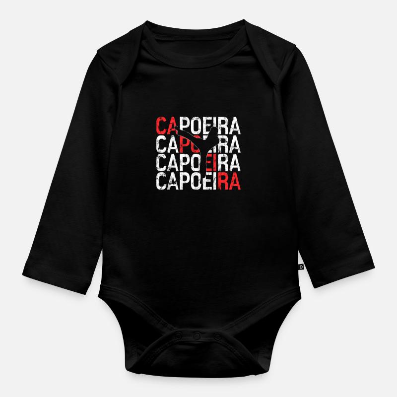 Capoeira - Body Bébé bio manches longues - noir