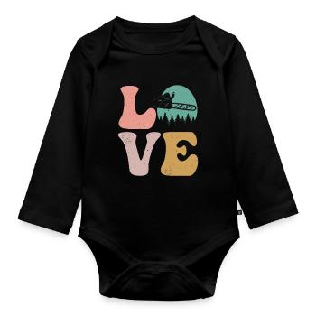 Branch Manager Arborist Lumberjack Chains - Organic Longsleeve Baby Bodysuit - black - Front