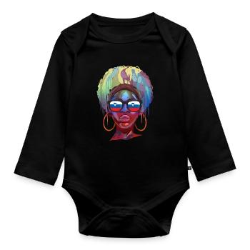 Slowenien - Baby Bio-Langarm-Body - Schwarz - Vorne