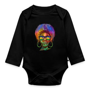 Nouvelle Calédonie - Body Bébé bio manches longues - noir - Devant