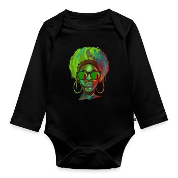 Sambia - Baby Bio-Langarm-Body - Schwarz - Vorne