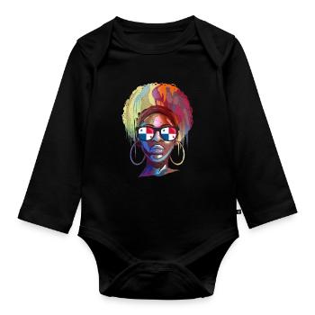 Panama - Baby Bio-Langarm-Body - Schwarz - Vorne