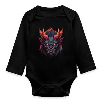 Monster Monster Demon Devil Vampire Guhl Zombie - Organic Longsleeve Baby Bodysuit - black - Front