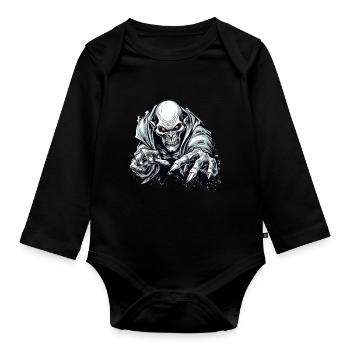 Monster Monster Demon Devil Vampire Guhl Zombie - Body Bébé bio manches longues - noir - Devant