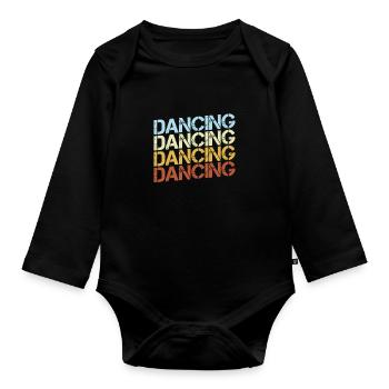 Danse Rétro - Body Bébé bio manches longues - noir - Devant