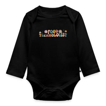 Groovy Food Technologist Technology - Organic Longsleeve Baby Bodysuit - black - Front