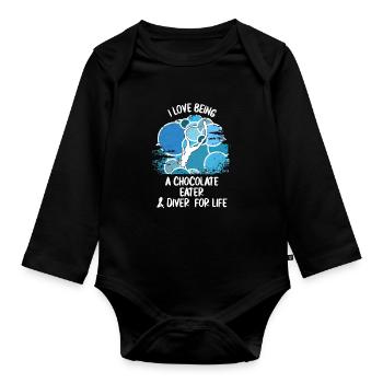 Plongeurs Plongée sous-marine Plongée sous-marine Plongée sous-marine - Body Bébé bio manches longues - noir - Devant