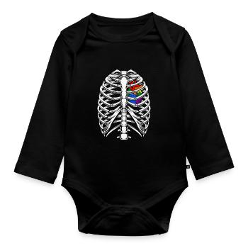 Genderfluide Cool - Organic Longsleeve Baby Bodysuit - black - Front