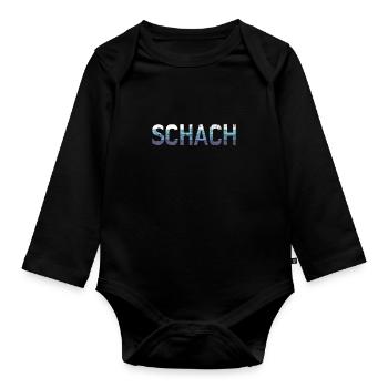 Schach - Baby Bio-Langarm-Body - Schwarz - Vorne