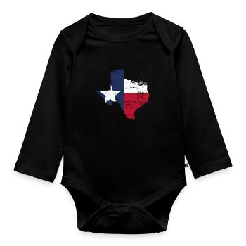 Ich Liebe Den Bundesstaat Texas - Baby Bio-Langarm-Body - Schwarz - Vorne