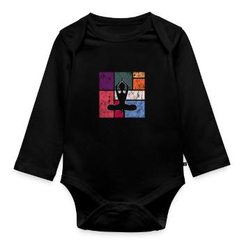 Meditation - Baby Bio-Langarm-Body - Schwarz - Vorne
