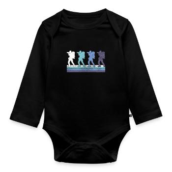 Fotografie - Baby Bio-Langarm-Body - Schwarz - Vorne