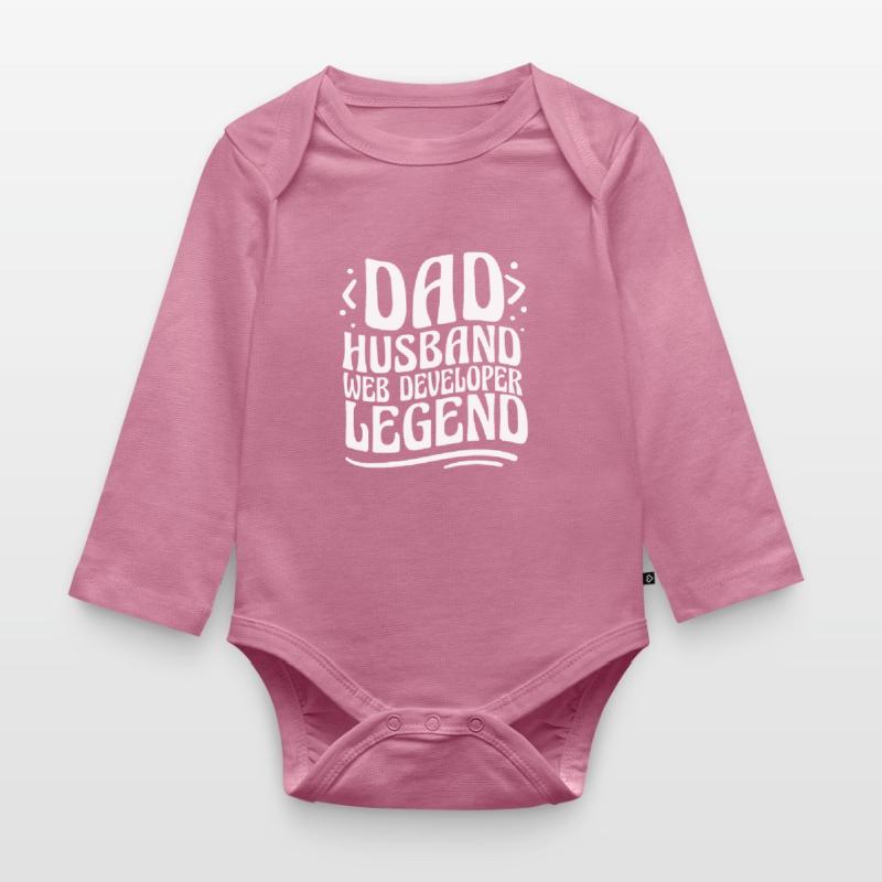 Web Developer Web Developer Organic Longsleeve Baby Bodysuit