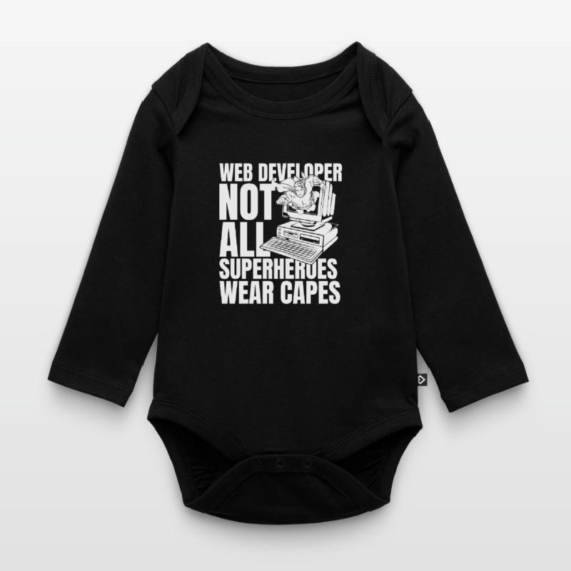 Web Developer Web Developer Organic Longsleeve Baby Bodysuit