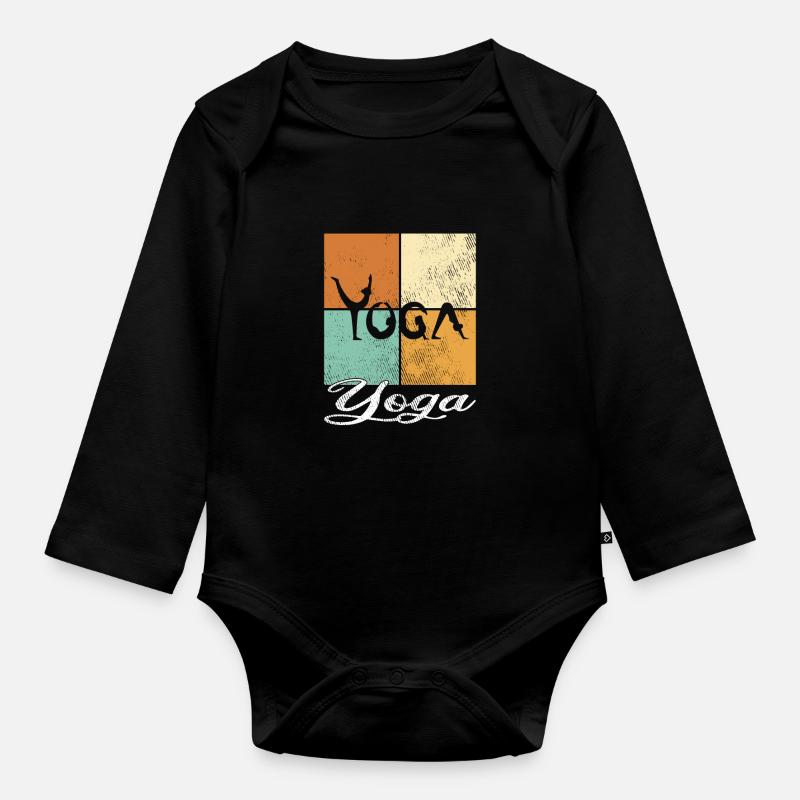 Yoga - Body Bébé bio manches longues - noir