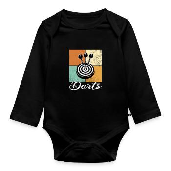 Darts - Baby Bio-Langarm-Body - Schwarz - Vorne