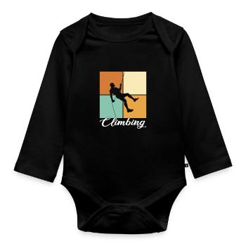Grimper - Body Bébé bio manches longues - noir - Devant