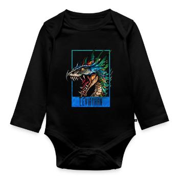 Leviathan-Monster - Baby Bio-Langarm-Body - Schwarz - Vorne