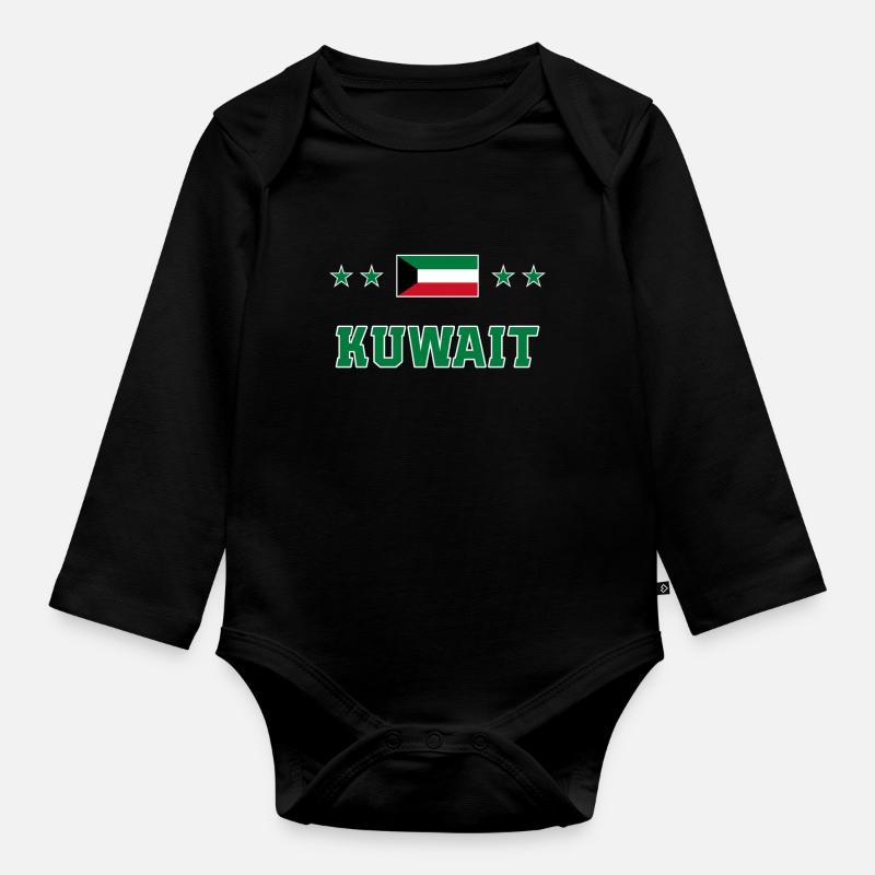 Koweït - Body Bébé bio manches longues - noir