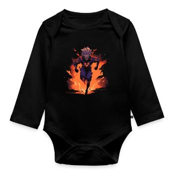 Monster Monster Demon Devil Vampire Guhl Zombie - Organic Longsleeve Baby Bodysuit - black - Front