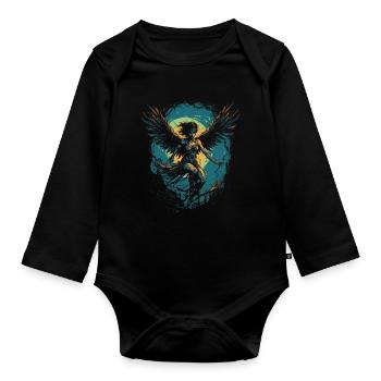Monster Monster Demon Devil Vampire Guhl Zombie - Organic Longsleeve Baby Bodysuit - black - Front