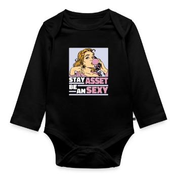 Accountant Tax Advisor Investment - Organic Longsleeve Baby Bodysuit - black - Front