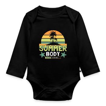 Summer Body Loads... - Organic Longsleeve Baby Bodysuit - black - Front