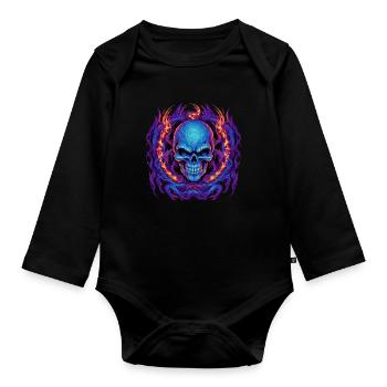 Monster Monster Demon Devil Vampire Guhl Zombie - Organic Longsleeve Baby Bodysuit - black - Front