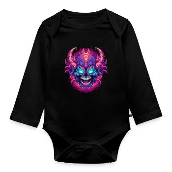 Monster Monster Demon Devil Vampire Guhl Zombie - Organic Longsleeve Baby Bodysuit - black - Front