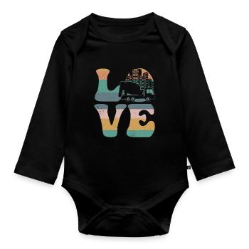 Cement Mixer Concrete Mixer - Organic Longsleeve Baby Bodysuit - black - Front