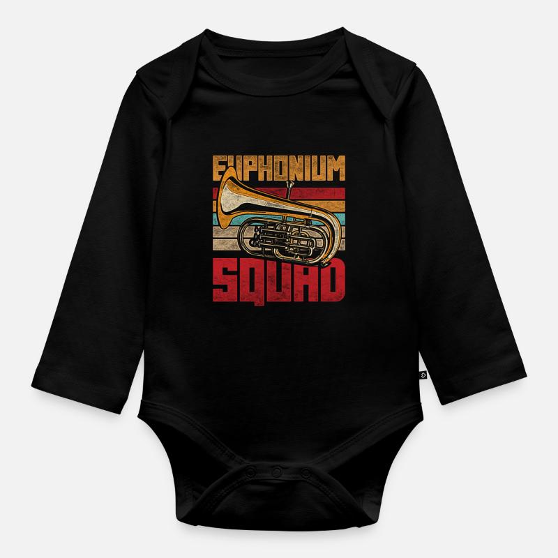 Euphonium Euphonist Euphonium Squad - Baby Bio-Langarm-Body - Schwarz
