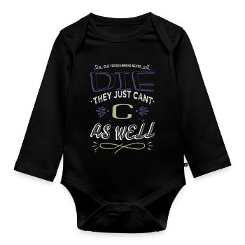 Cadeau Gamer Glitch Analyst Crypter le code de piratage - Body Bébé bio manches longues - noir - Devant