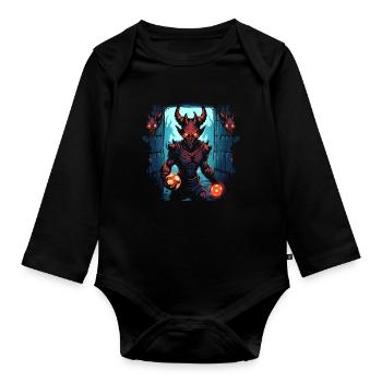 Monster Monster Demon Devil Vampire Guhl Zombie - Body Bébé bio manches longues - noir - Devant