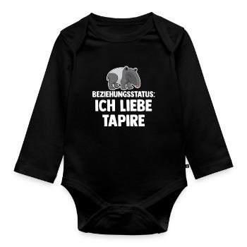 Tapir - Baby Bio-Langarm-Body - Schwarz - Vorne