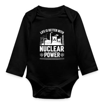 Nuclear Engineer - Organic Longsleeve Baby Bodysuit - black - Front