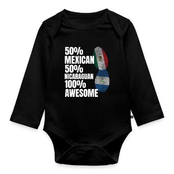 Basketball & Tacos Baseball Tacos Geschenk - Baby Bio-Langarm-Body - Schwarz - Vorne