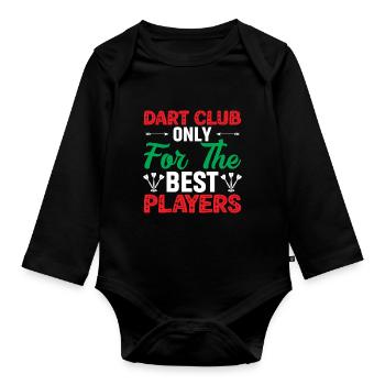Dart Club Nur Für Die Besten Spieler - Baby Bio-Langarm-Body - Schwarz - Vorne