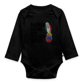 Anime & Skizzieren Mädchen Anime Skizzieren Gesche - Baby Bio-Langarm-Body - Schwarz - Vorne